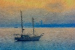 sailboat abstract
